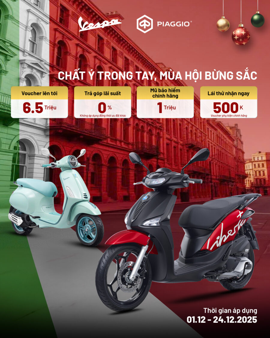 Piaggio & vespa chương trình ưu đãi tháng 12-2025